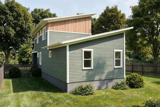 Exterior - Rear Elevation for Modern House Plan #79-320 - 3 bed, 2.5 bath