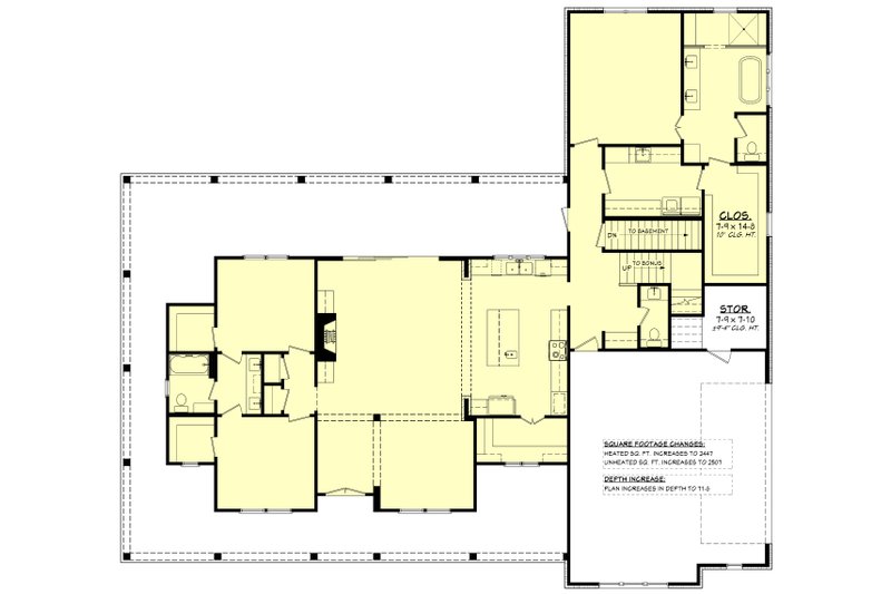 Farmhouse Style House Plan - 3 Beds 2.5 Baths 2377 Sq/Ft Plan #430-327 ...