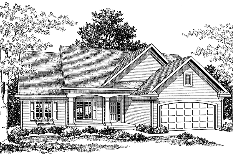 Home Plan - Craftsman Exterior - Front Elevation Plan #70-1302