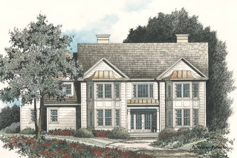 Home Plan - Exterior - Rear Elevation for Classical House Plan #429-126 - 4 bed, 3.5 bath