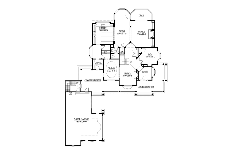 House Plan Design - Floor Plan - Main Floor for Country House Plan #132-516 - 5 bed, 4.5 bath