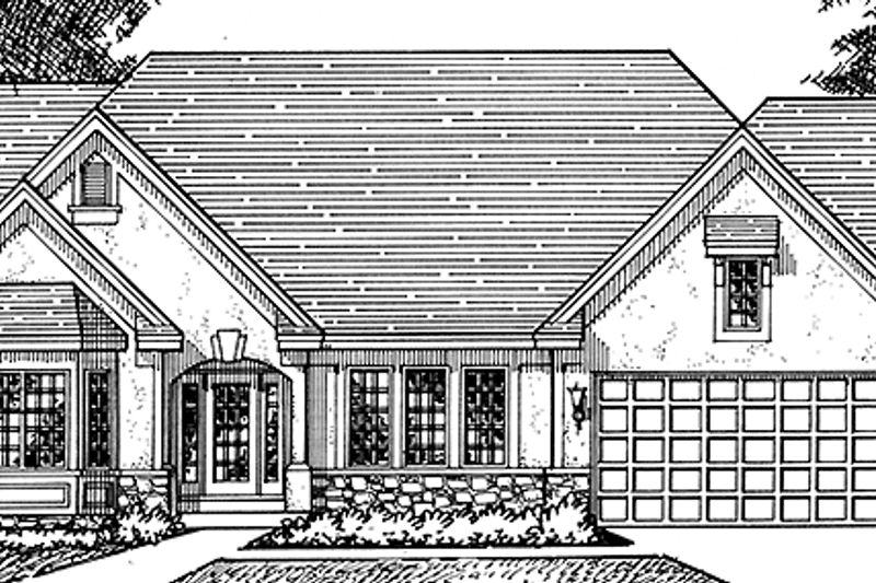 Architectural House Design - Exterior - Front Elevation 3 for Country House Plan #51-793 - 5 bed, 4 bath