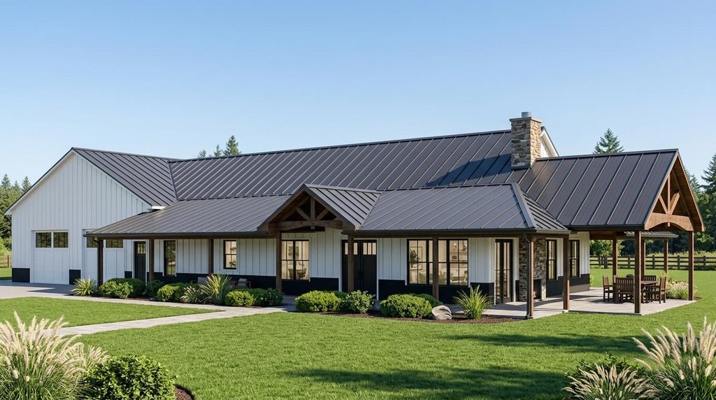 Exterior - Front Elevation 2 for Barndominium House Plan #1064-293 - 3 bed, 2.5 bath