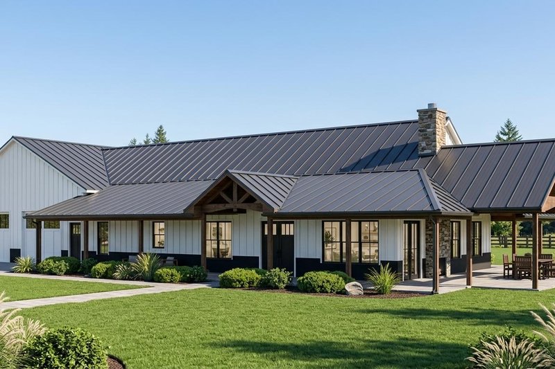 House Design - Exterior - Front Elevation 2 for Barndominium House Plan #1064-293 - 3 bed, 2.5 bath
