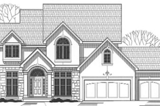 Exterior - Front Elevation for Traditional House Plan #67-859 - 4 bed, 3 bath