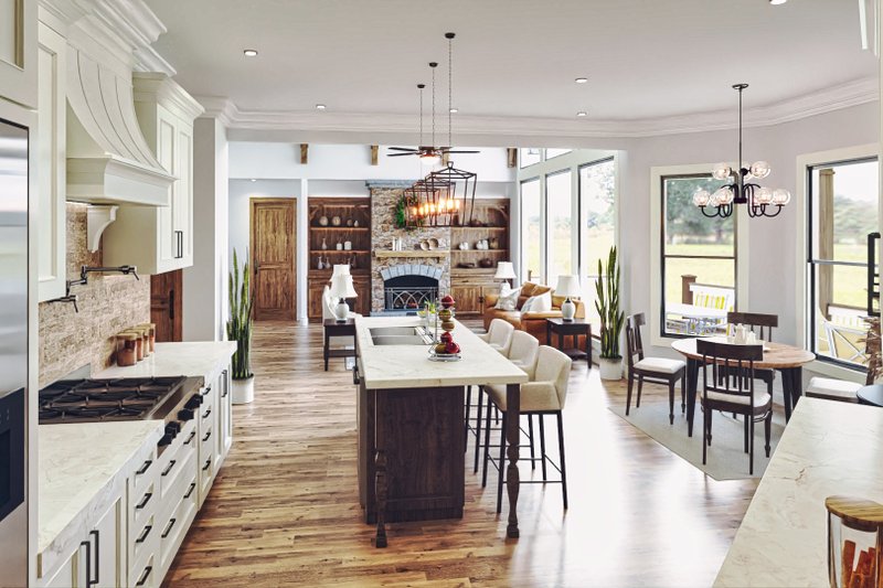 Architectural House Design - Interior - Other for Ranch House Plan #54-464 - 3 bed, 2 bath