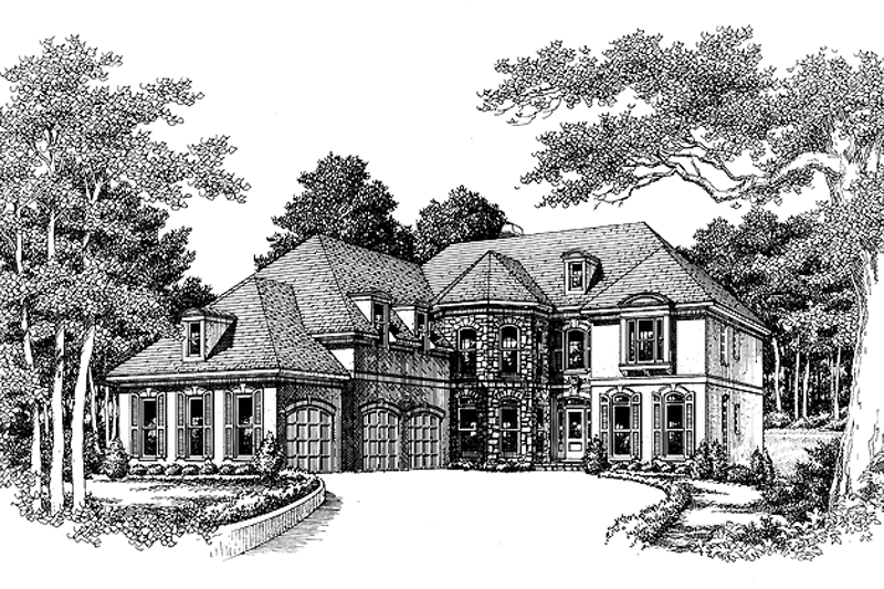 Architectural House Design - Exterior - Front Elevation 9 for Mediterranean House Plan #927-202 - 5 bed, 4.5 bath