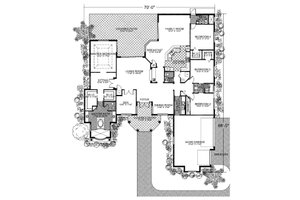 Floor Plan - Main Floor for Mediterranean House Plan #420-217 - 4 bed, 3.5 bath