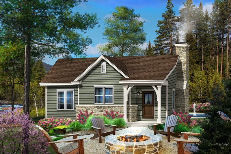 Architectural House Design - Cottage Exterior - Front Elevation Plan #22-567