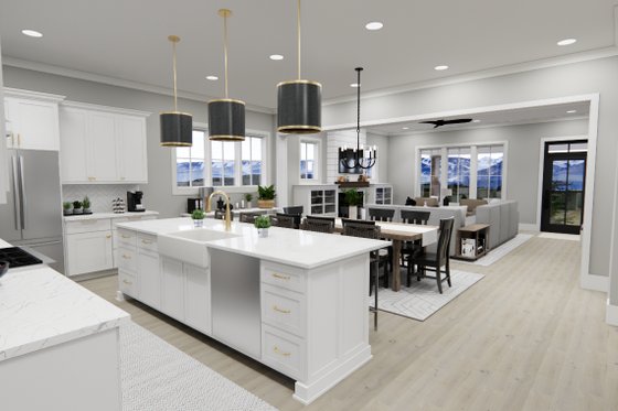 Interior - Kitchen 3 for Farmhouse House Plan #51-1262 - 3 bed, 3.5 bath