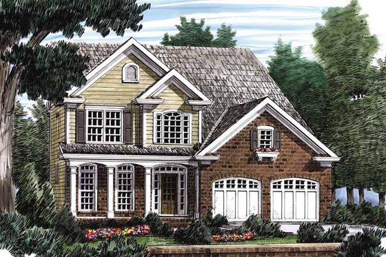 Exterior - Front Elevation 3 for Country House Plan #927-651 - 4 bed, 2.5 bath