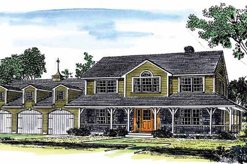 Architectural House Design - Country Exterior - Front Elevation Plan #315-127