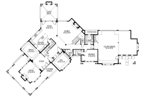 Floor Plan - Main Floor for Craftsman House Plan #132-348 - 5 bed, 4.5 bath
