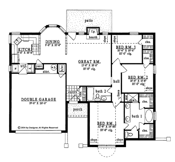 House Design - European Floor Plan - Main Floor Plan #42-549