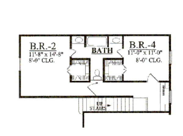 Country Floor Plan - Upper Floor Plan #62-151