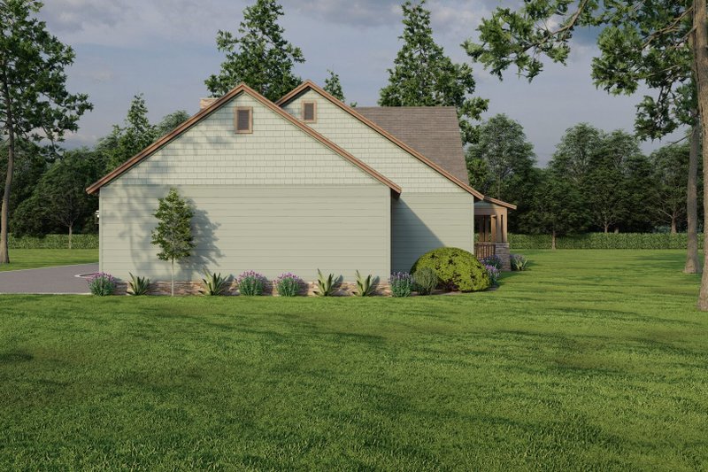 House Blueprint - Exterior - Rear Elevation 1 for Country House Plan #923-341 - 2 bed, 2 bath