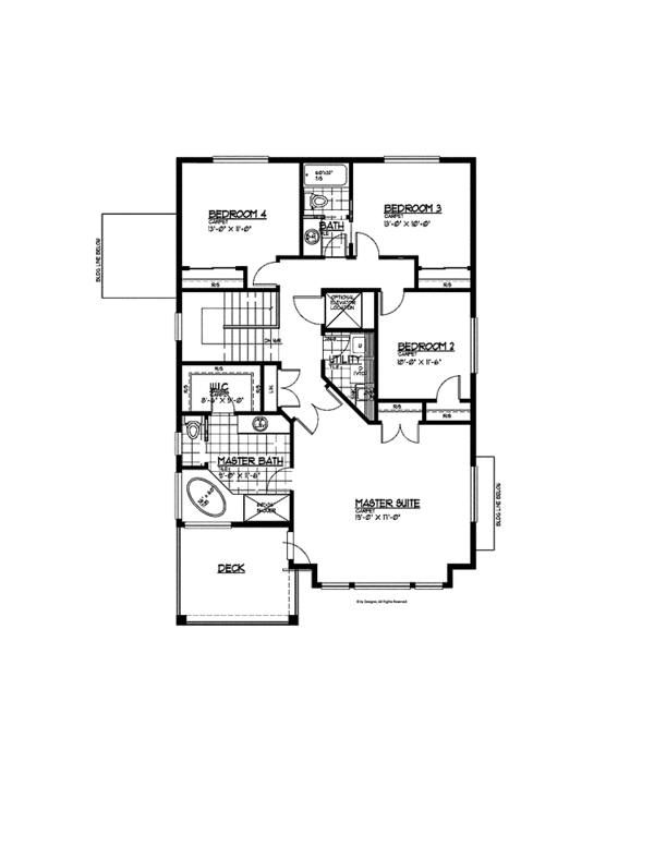 House Plan Design - Craftsman Floor Plan - Upper Floor Plan #569-23