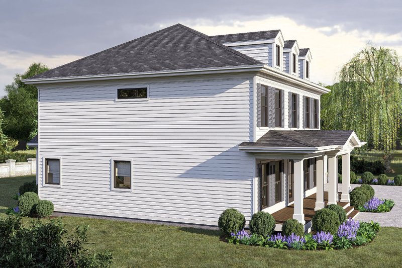 House Design - Exterior - Other Elevation 1 for Colonial House Plan #455-332 - 4 bed, 3.5 bath