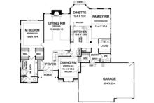 House Blueprint - Colonial Floor Plan - Main Floor Plan #328-409