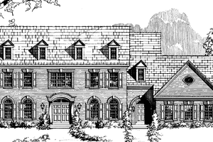 House Plan Design - Exterior - Front Elevation for Classical House Plan #953-59 - 4 bed, 3.5 bath