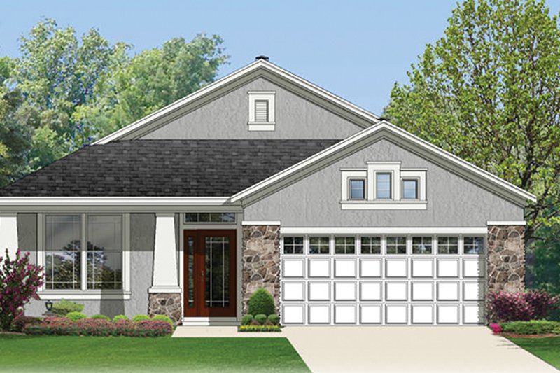 Home Plan - Exterior - Front Elevation 4 for Craftsman House Plan #1058-67 - 3 bed, 2 bath