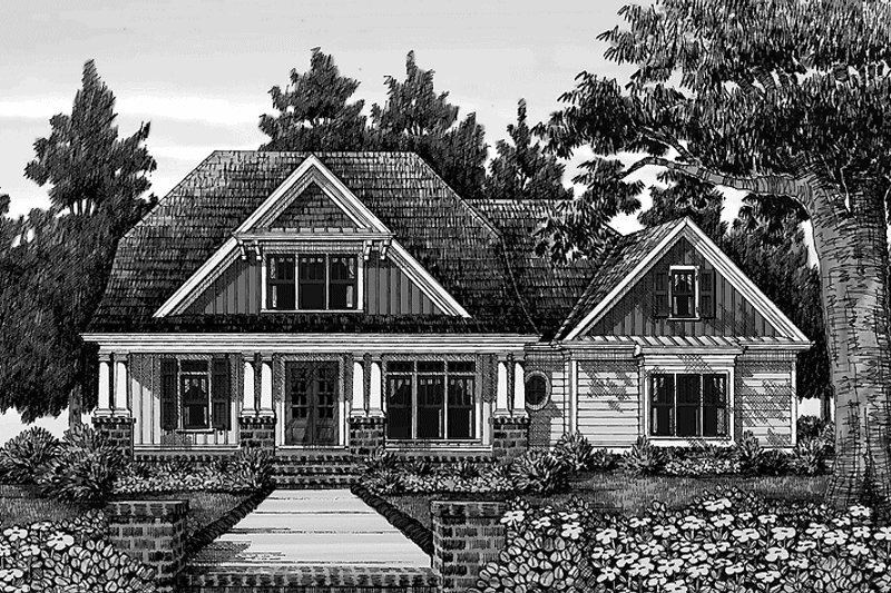 Home Plan - Exterior - Front Elevation 3 for Craftsman House Plan #927-408 - 4 bed, 3.5 bath