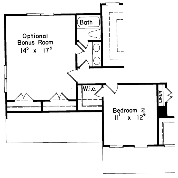 Architectural House Design - Colonial Floor Plan - Upper Floor Plan #927-220