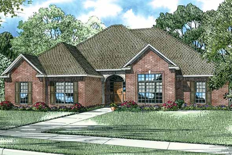 Dream House Plan - Ranch Exterior - Front Elevation Plan #17-2744