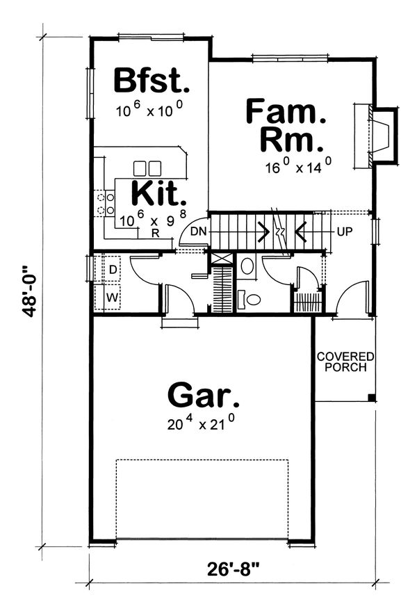 Home Plan - Traditional Floor Plan - Main Floor Plan #20-1664