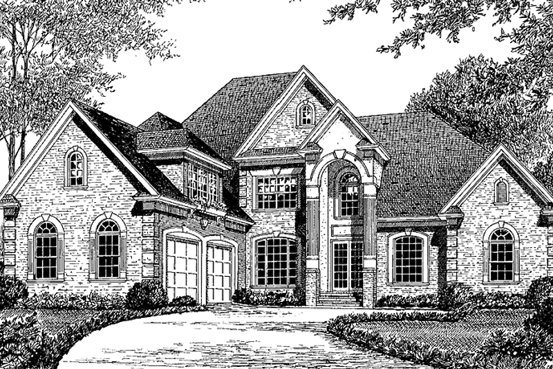 Dream House Plan - Exterior - Front Elevation 3 for Traditional House Plan #453-407 - 4 bed, 4.5 bath