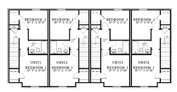 House Plan Design - Contemporary Floor Plan - Upper Floor Plan #17-2829
