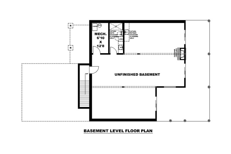 Dream House Plan - Floor Plan - Lower Floor for Farmhouse House Plan #117-1029 - 2 bed, 2 bath