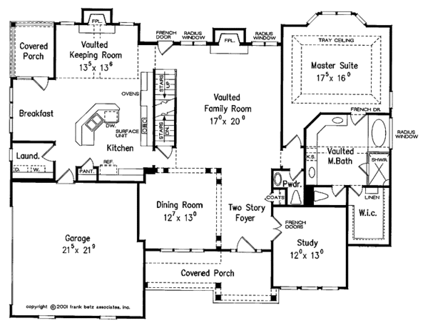 Home Plan - Colonial Floor Plan - Main Floor Plan #927-644