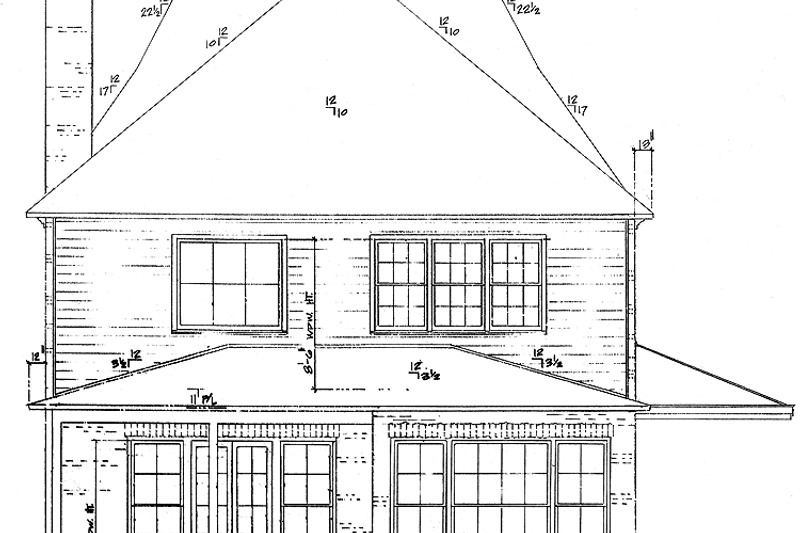 Dream House Plan - Exterior - Rear Elevation for European House Plan #301-137 - 4 bed, 3.5 bath