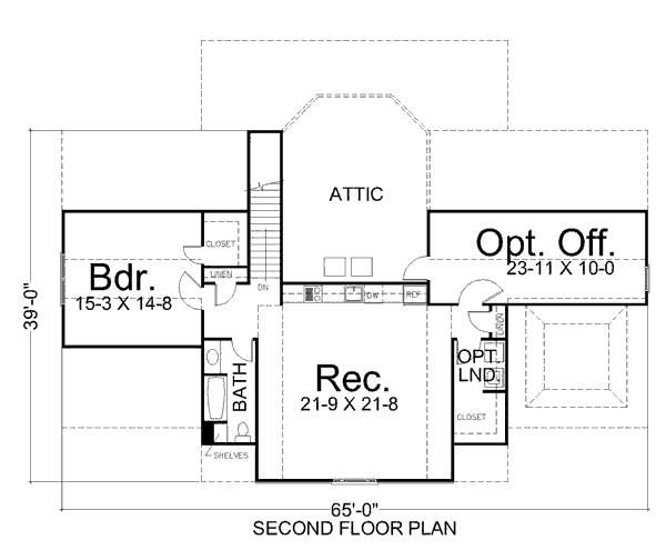House Plan Design - European Floor Plan - Upper Floor Plan #119-151