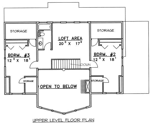 Dream House Plan - Cabin Floor Plan - Upper Floor Plan #117-549