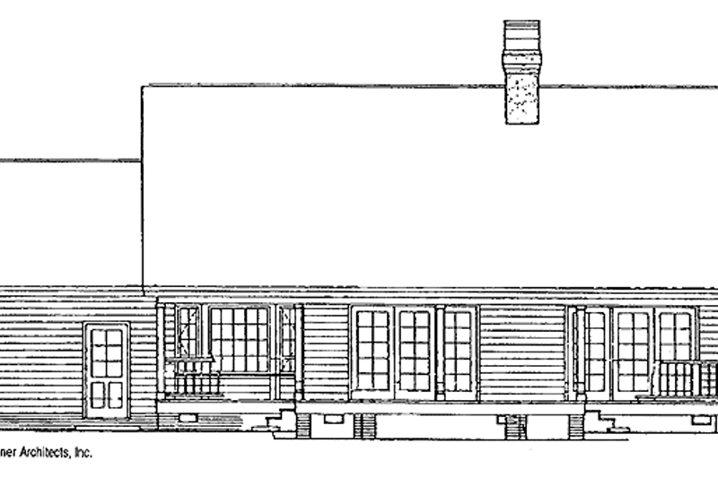 Home Plan - Exterior - Rear Elevation for Country House Plan #929-142 - 3 bed, 2 bath