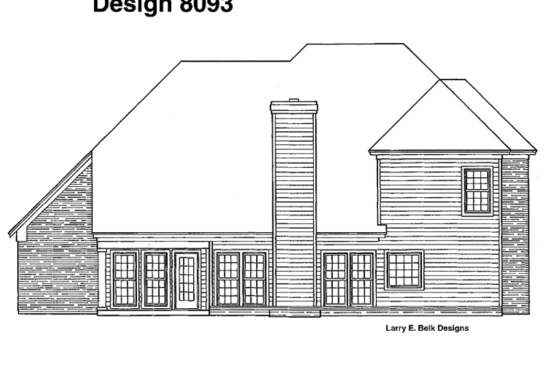 Architectural House Design - Exterior - Rear Elevation for Traditional House Plan #952-86 - 4 bed, 2.5 bath