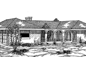 Mediterranean Exterior - Front Elevation Plan #60-866
