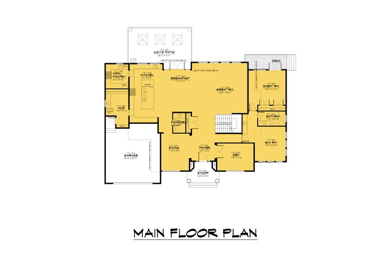 Dream House Plan - Floor Plan - Main Floor for Mediterranean House Plan #1066-211 - 4 bed, 4 bath