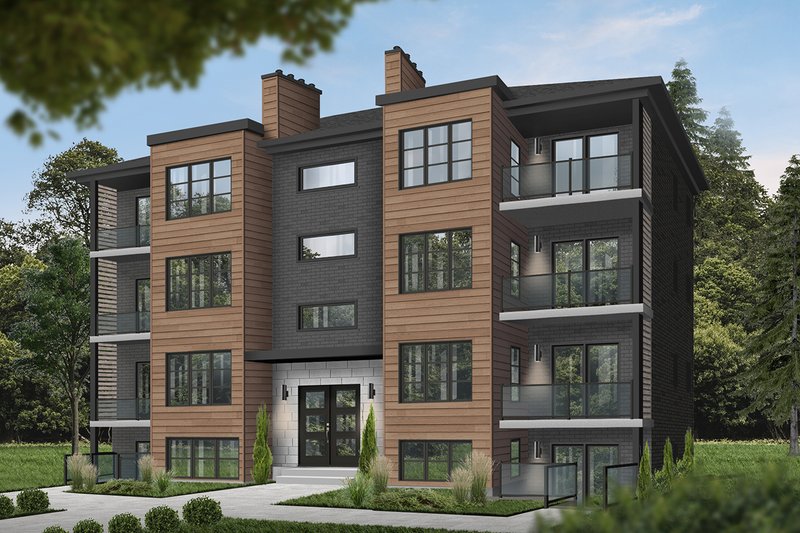Dream House Plan - Exterior - Front Elevation 4 for European House Plan #23-2050 - 2 bed, 1 bath