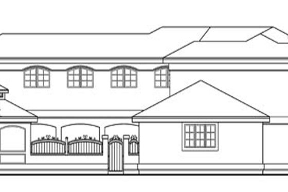 Exterior - Other Elevation for Mediterranean House Plan #124-234 - 5 bed, 3.5 bath