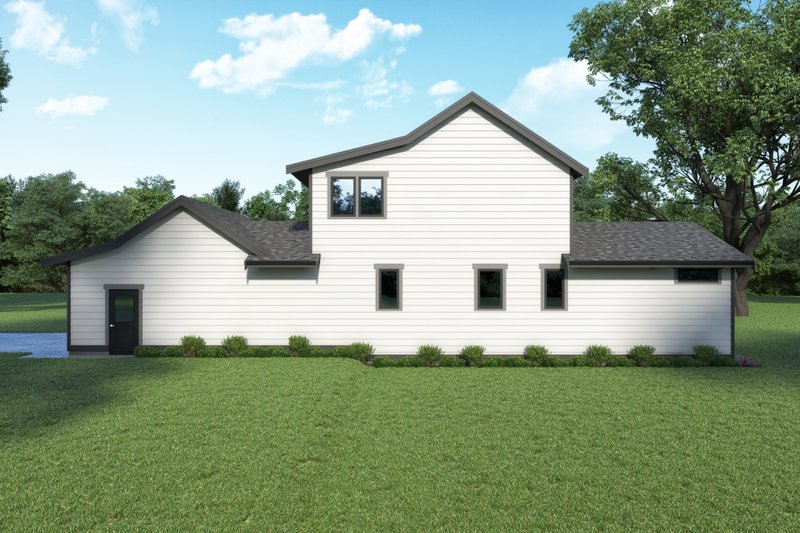 Architectural House Design - Exterior - Rear Elevation for Contemporary House Plan #1070-163 - 3 bed, 2.5 bath