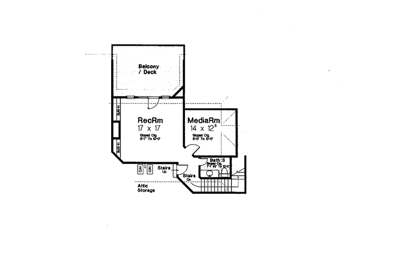 Home Plan - Floor Plan - Other Floor for European House Plan #310-1238 - 3 bed, 2.5 bath