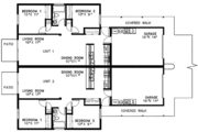 Contemporary Style House Plan - 2 Beds 1 Baths 1656 Sq/Ft Plan #60-781 