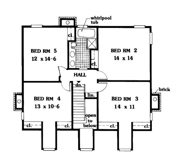 House Design - Country Floor Plan - Upper Floor Plan #3-321