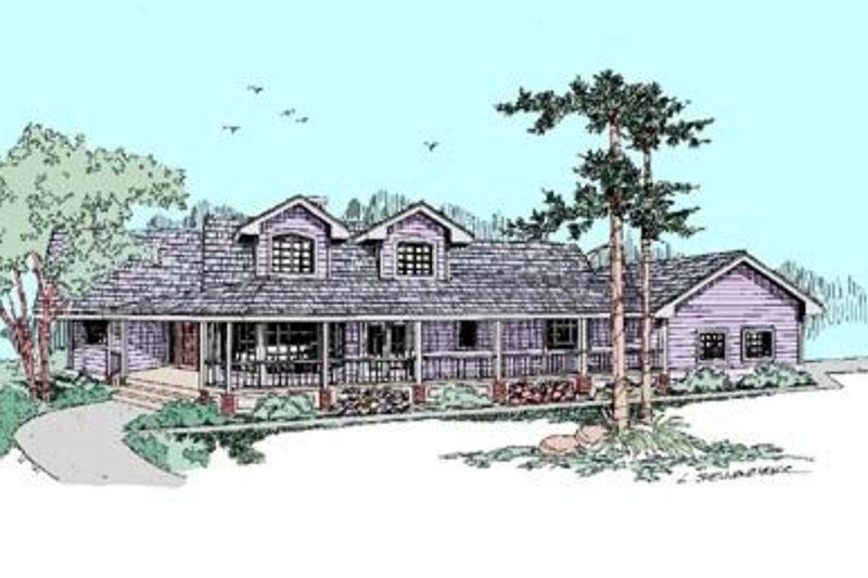Country Style House Plan - 3 Beds 2 Baths 2228 Sq/Ft Plan #60-408