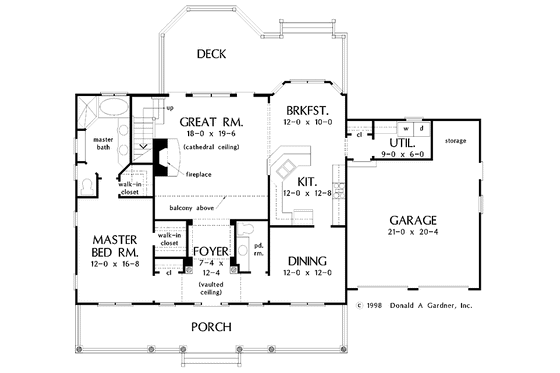 Floor Plan - Main Floor for Country House Plan #929-312 - 3 bed, 2.5 bath