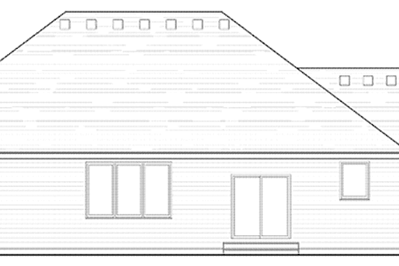 Architectural House Design - Exterior - Rear Elevation for European House Plan #51-969 - 3 bed, 2.5 bath