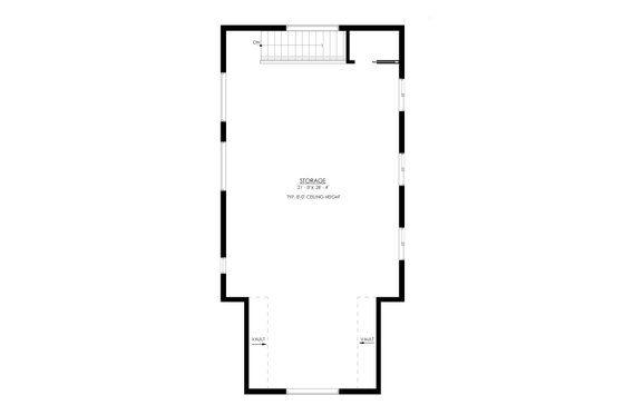 Floor Plan - Upper Floor for Farmhouse House Plan #1114-10 - 2 bed, 1 bath